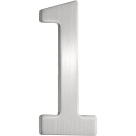 Beslagsboden rustfri postkassenummer, 1, børstet stål