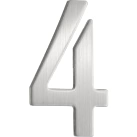 Rustfri postkasse nummer 4, børstet rustfritt stål