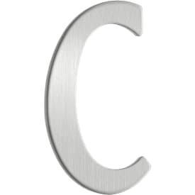 Beslagsboden rustfri postkassebogstav, C, børstet stål