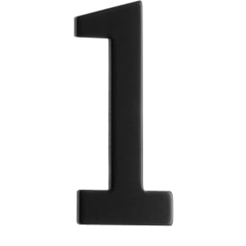 Rustfri postkasse nummer 1, sort