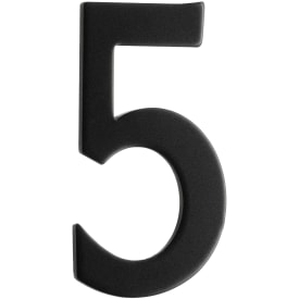 Beslagsboden rustfri postkassenummer, 5, sort