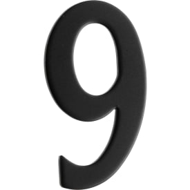 Beslagsboden rustfri postkassenummer, 9, sort