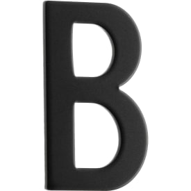 Beslagsboden rustfri postkassebogstav, B, sort