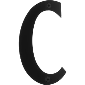 Beslagsboden husbokstav C, svart