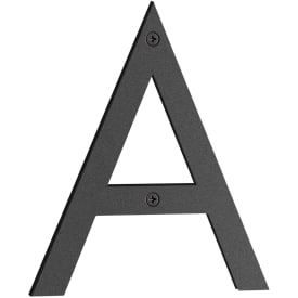 Beslagsboden Nordic husbogstav, A, mat sort