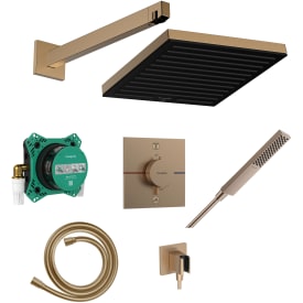 Hansgrohe Pulsify E 260 brusesæt, vandbesparende,  børstet bronze