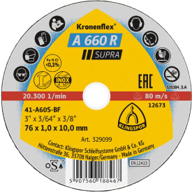 40 stk Klingspor mini skæreskive A 660 R Supra, 76 x 1 mm, Lige