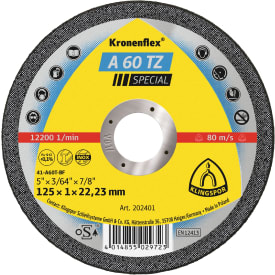 25 stk Klingspor skæreskive A 60 TZ, til rus. stål, 115 x 1 mm, Fortsat