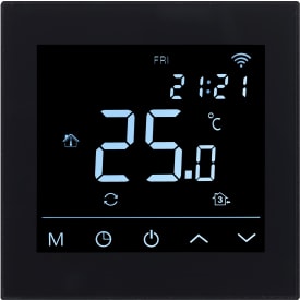 Heatcom HC91 termostat for elektrisk gulvvarme, wi-fi, sort