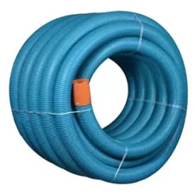 50 meter Wavin PVC dräneringsrör 75/65 mm, blå