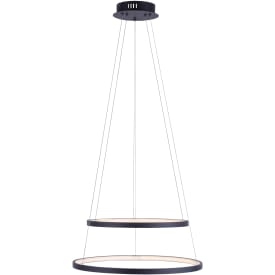 Circle LED pendel med 2 ringe, Ø500mm sort