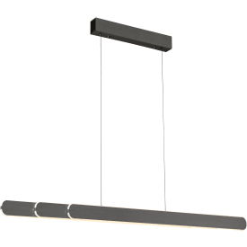 Adriana Round langbordspendel m. udtræk & comfort lift, sort