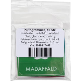Abena blandet piktogrampakke med 10 stk, selvklæbende, 6x6 cm
