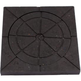 Lauridsen fast karm med dæksel, til Ø200 mm opføringsrør, 250 kg, plast