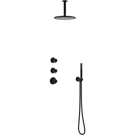 Damixa Silhouet XS2 brusesæt, vandbesparende, mat sort