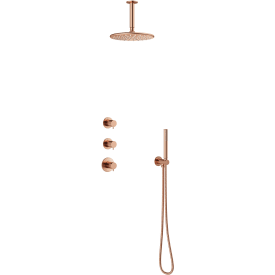 Damixa Silhouet XS2 brusesæt, vandbesparende, børstet kobber