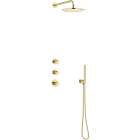 Damixa Silhouet XS1 brusesæt, vandbesparende, poleret messing