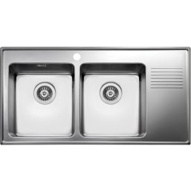 Intra Omnia 97DLF køkkenvask, 97x51 cm, rustfrit stål