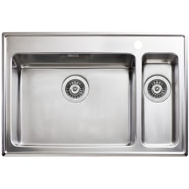 Intra Omnia 78SXHRF køkkenvask, 78x51 cm, rustfrit stål