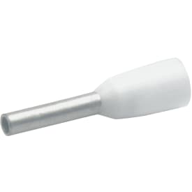 1000 stk Terminalrør Isoleret 0,5 mm², L: 10/16 mm hvid, DIN 46228 del 4