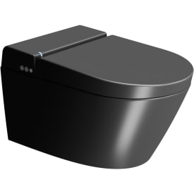 GSI WClean dusjtoalett, uten spylekant, rengjøringsvennlig, matt sort