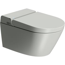 GSI WClean douchetoilet, uden skyllekant, rengøringsvenlig, mat grå