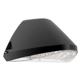 WOLF vegg 18/20/30W sensor 3K/4K IP65 IK10 sort asym lysfordeling