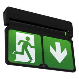 ADLER Exit Sign DALInød 3t sort inkl. Roterbar piktogram