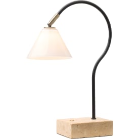 Halo Design Question uppladningsbar bordslampa, svart/mässing