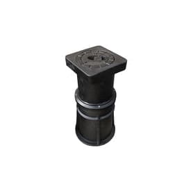 5 stk Isiflo 150 x 270-420 mm firk., telesk. ventildæksel, komposit