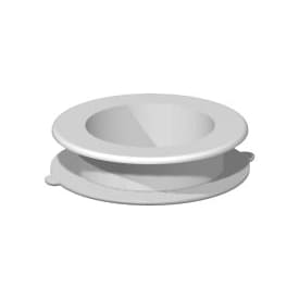 Dansani afdækningsring til rørgennemføring i skab med låger, Ø56 mm, hvid