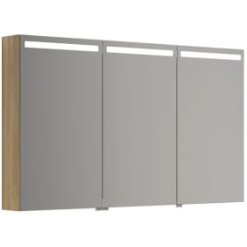 Dansani Mido+ Top spejlskab med lys, 120x70 cm, eg