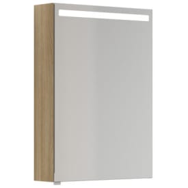 Dansani Mido+ Top spejlskab med lys, 50x70 cm, eg
