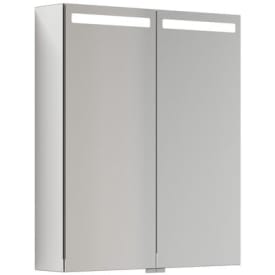 Dansani Mido+ Top spejlskab med lys, 60x70 cm, aluminium