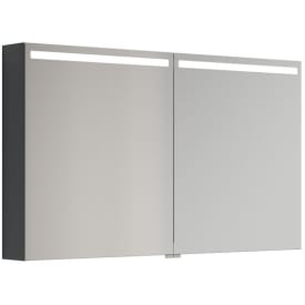 Dansani Mido+ Top spejlskab med lys, 120x70 cm, mat grå
