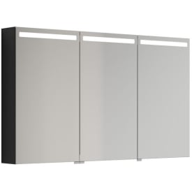 Dansani Mido+ Top spejlskab med lys, 120x70 cm, sort