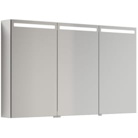 Dansani Mido+ Top spejlskab med lys, 120x70 cm, aluminium