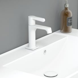 Dansani overløbsroset til solid surface- og marmorvaske, mat hvid