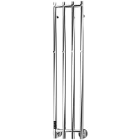 Strømberg Leno håndklædetørrer, el, 125x28 cm, poleret rustfrit stål