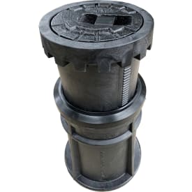 Isiflo 152 x 270-420 mm rundt, telesk. ventildæksel, komposit