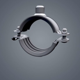 Scanclamp robust rørbøjle ⅜/M10/M12 med gummi 108-115 mm (4'')