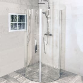 Arrow Free duschdörr, 190x95 cm, klart glas, aluminiumprofil