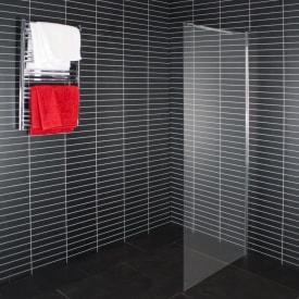 Arrow Wall 60 duschvägg, 190x60 cm, klart glas, aluminiumprofil