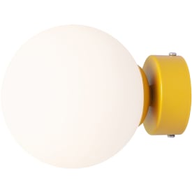 Aldex Ball vägglampa, gul, Ø14 cm