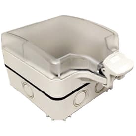 Giga-lan Vandtæt boks for euro-modul, lysgrå, IP66