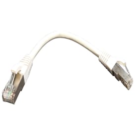 Giga-lan patchkabel S-FTP Cat.6A 0,2M LSZH hvit