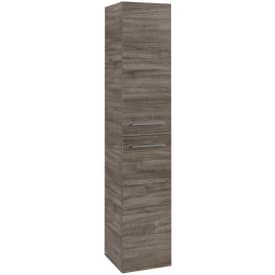 Villeroy & Boch Avento A894 højskab, 34,6x176 cm, højre, grå eg