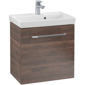 Villeroy & Boch Avento A888 tvättställsunderskåp, 52,6x38,2 cm, vänster, brun ek