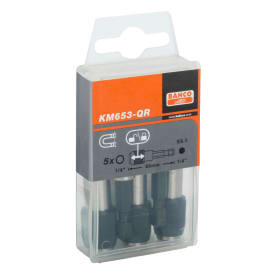 Bahco bitsholder 1/4", quick release, 5 stk.