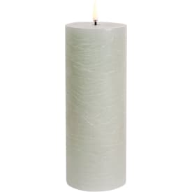 4 stk Uyuni LED bloklys, batteri, rustik grøn